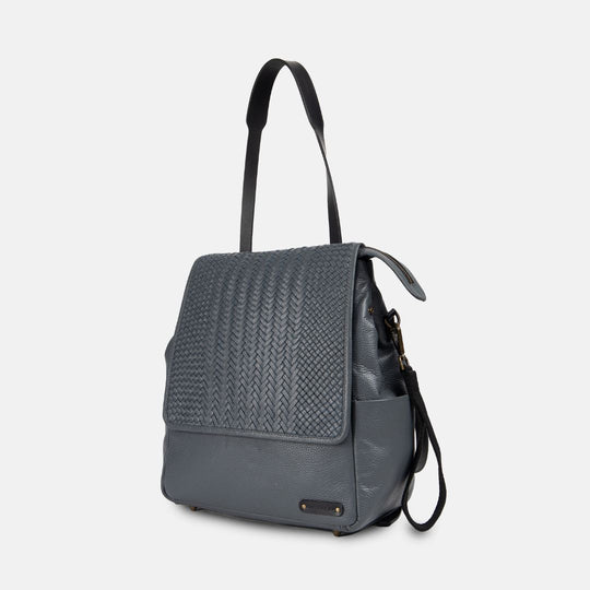 Donna Weaved Leather Diaper Bag