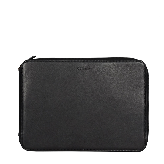 Black Laptop Leather Folio