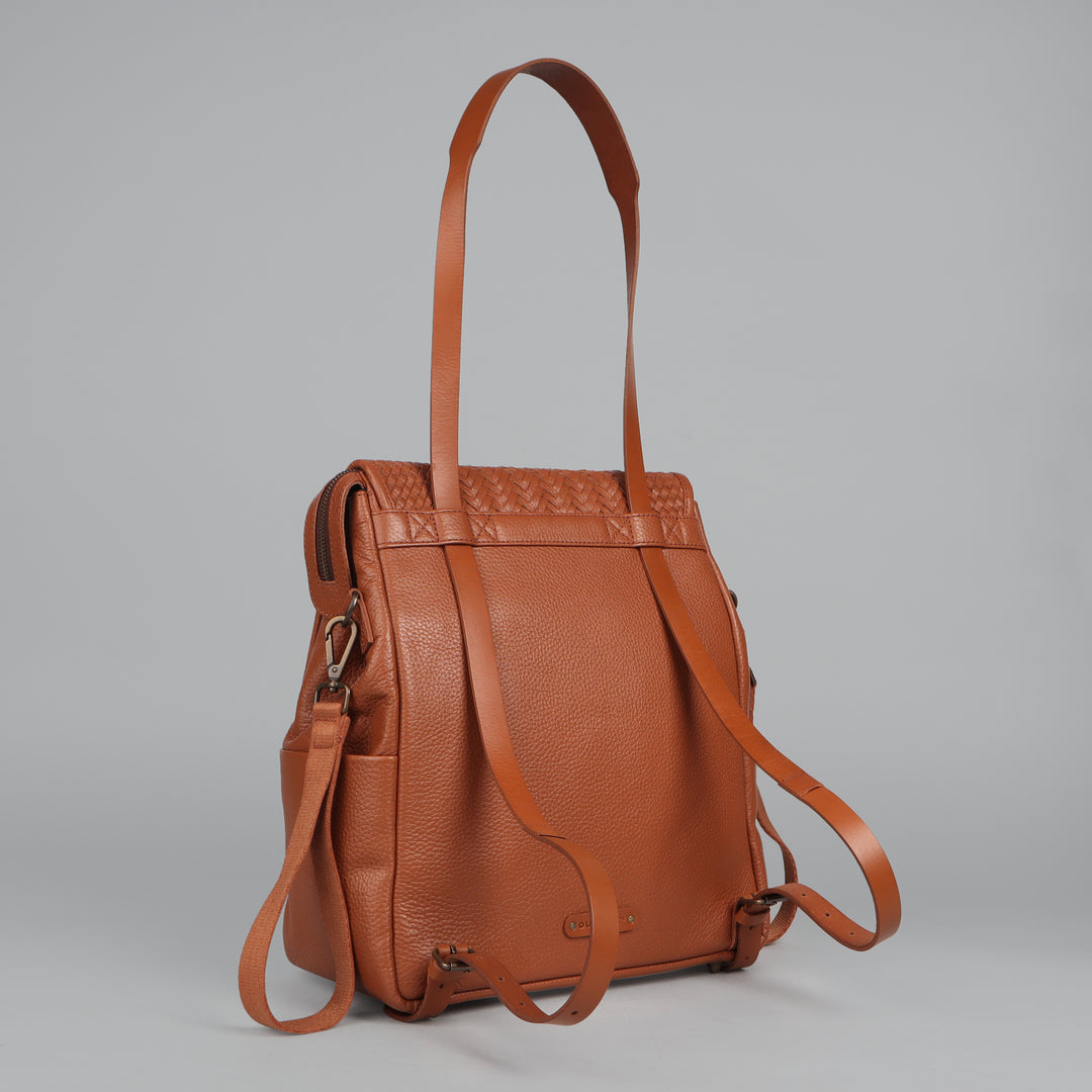 Donna Weaved Leather Diaper Bag