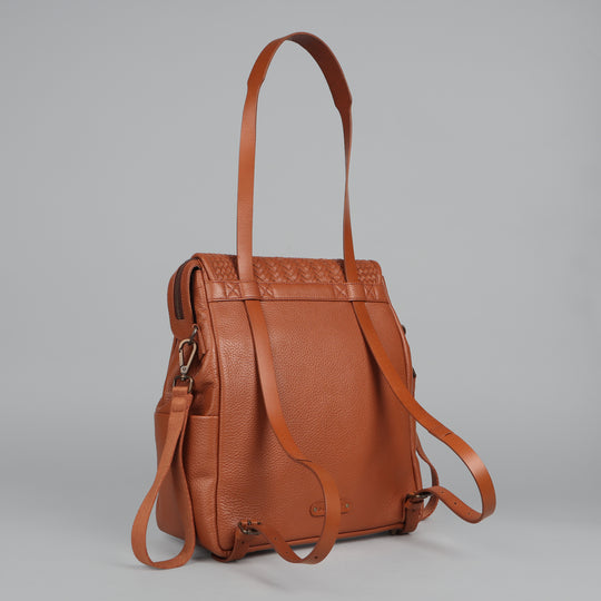 Donna Weaved Leather Diaper Bag