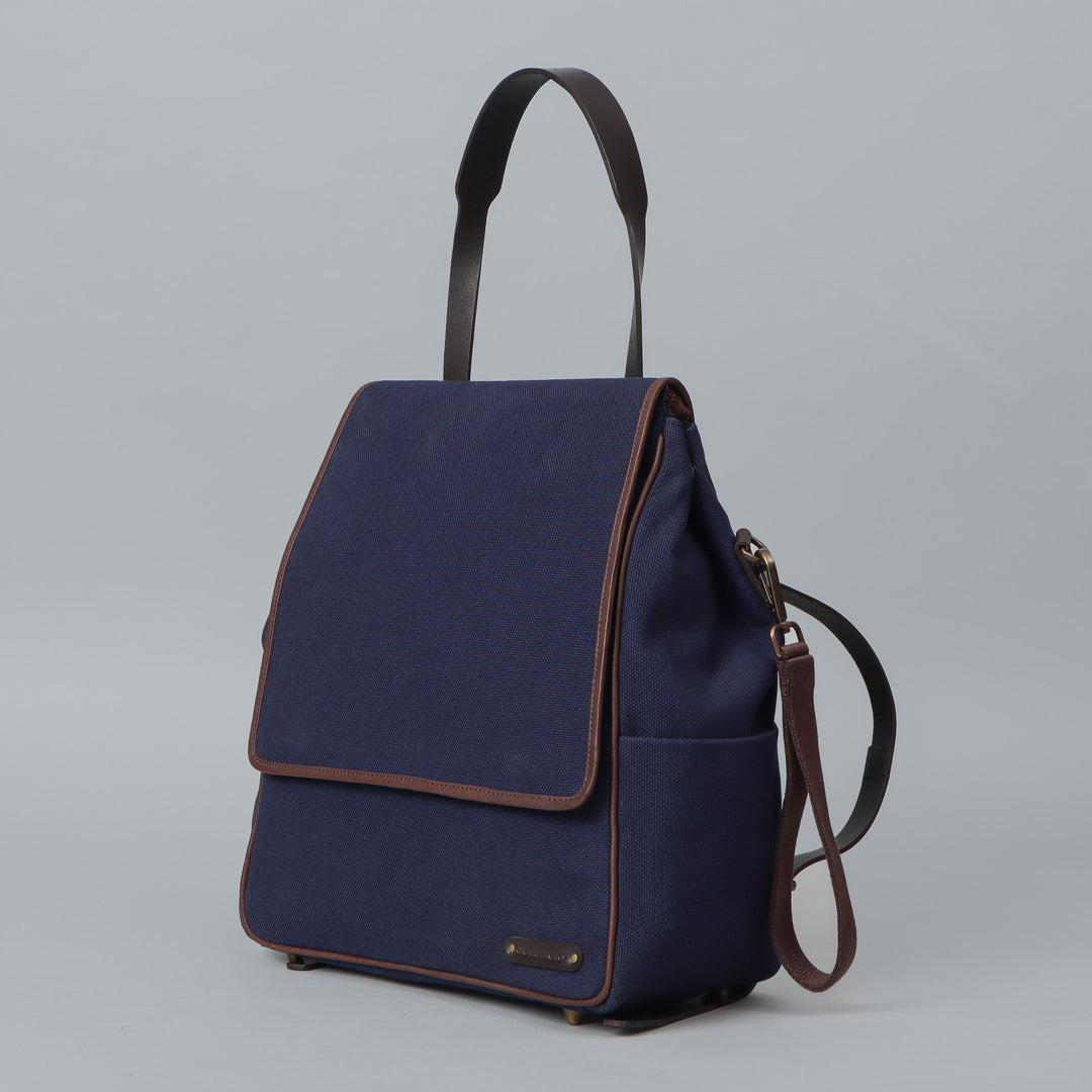 navy canvas diaper bag