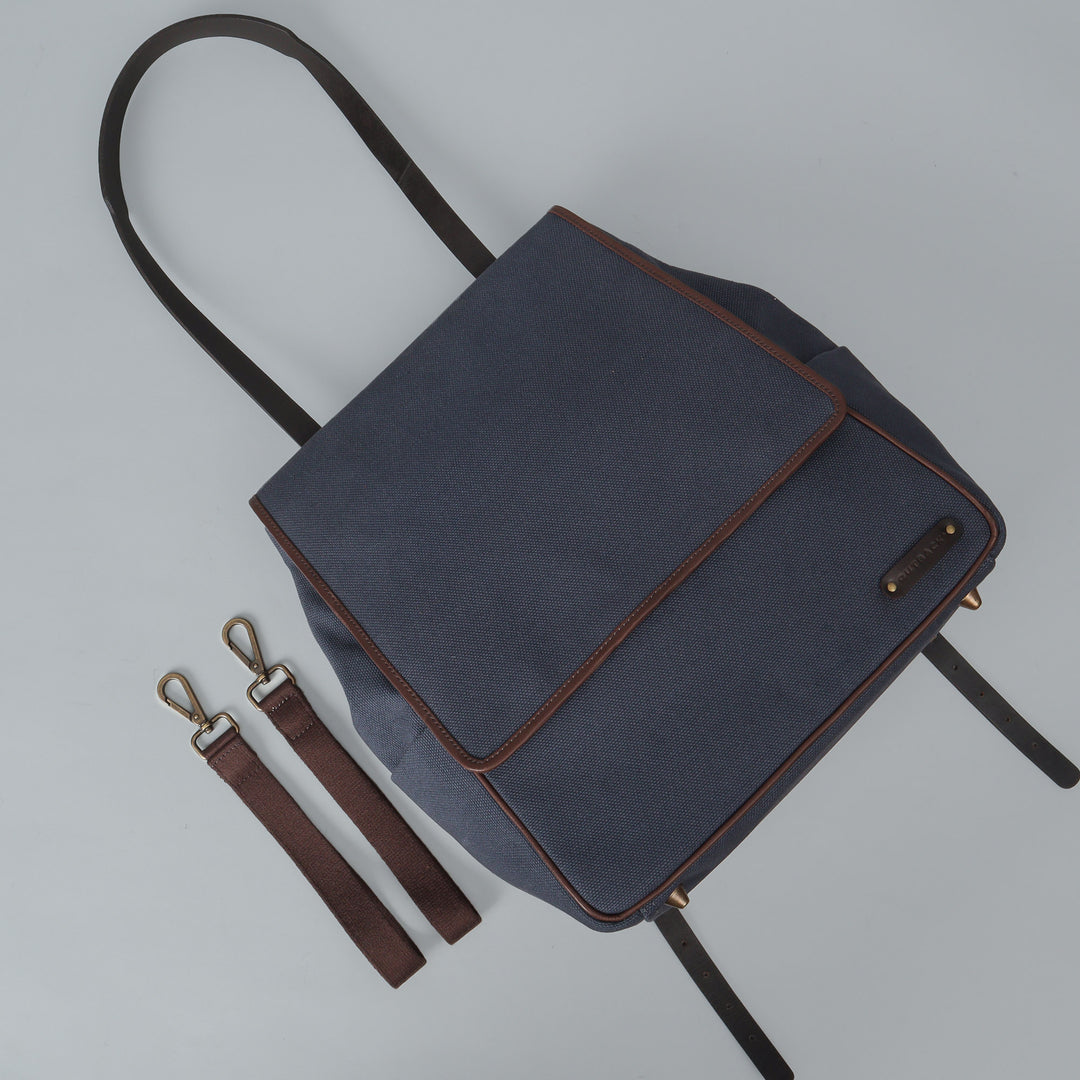 Canvas diaper bag backpack