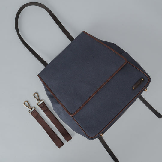 Canvas diaper bag backpack