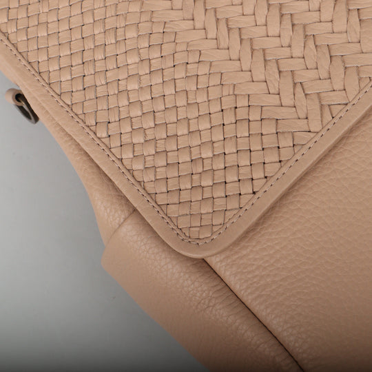 Donna Weaved Leather Diaper Bag