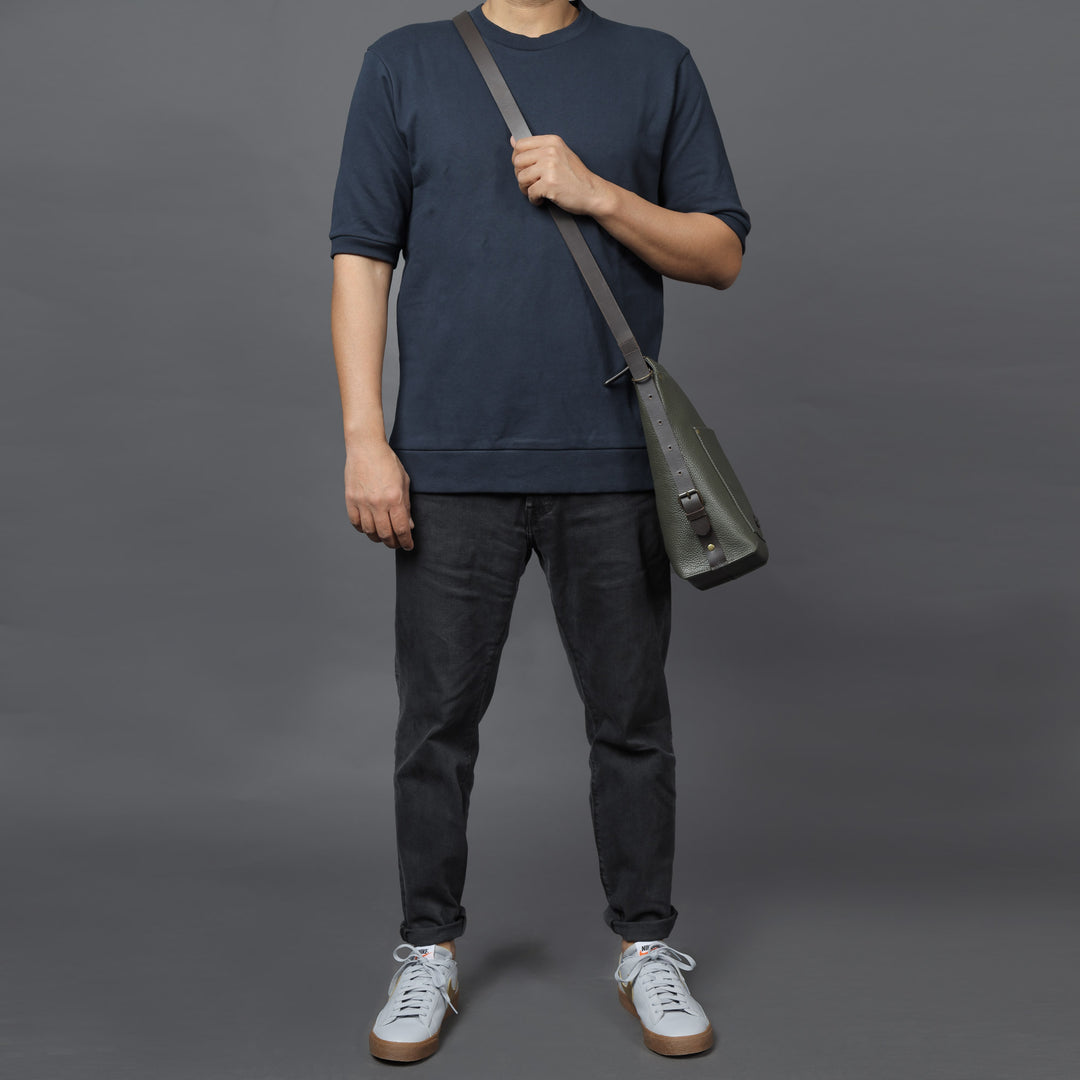 Jersey Leather Crossbody Bag