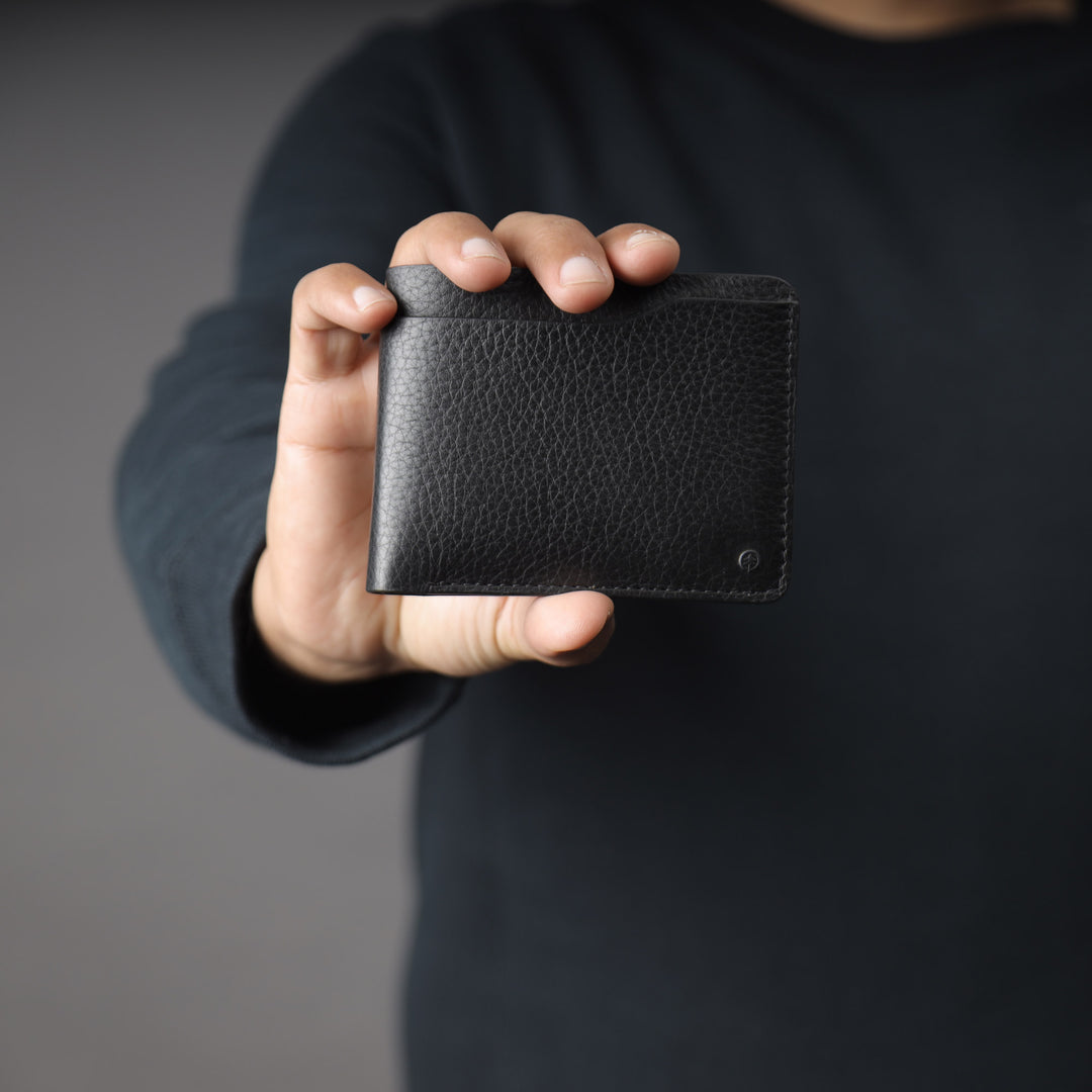 stylish black leather wallet
