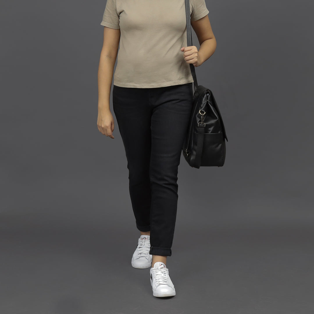 Donna Leather Diaper Bag