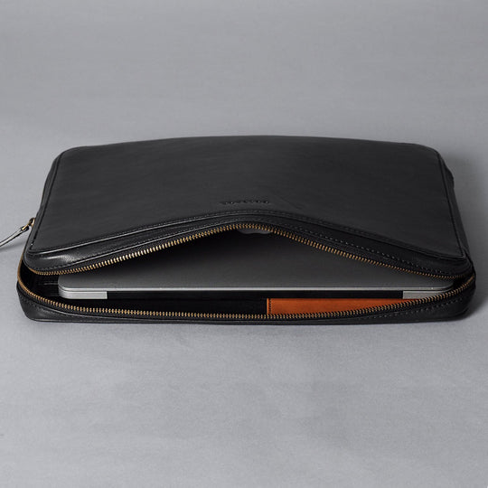 leather laptop folio case