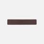 Luggage strap in brown leather, laid flat