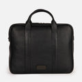 Miami Leather Briefcase in Black, Full-Grain Leather