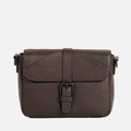 Luna Crossbody Bag in Brown, Full-Grain Leather