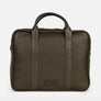 Miami Leather Briefcase in Olive, Full-Grain Leather