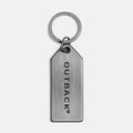 Outback Key Tag in Brushed Steel
