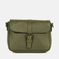 Luna Crossbody Bag in Olive, Full-Grain Leather