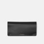 Heritage car wallet in black leather, folded shut