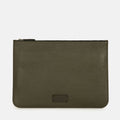 Form Leather Laptop Sleeve in Olive, Full-Grain Leather