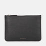 Form storage case in black full-grain leather, zipped shut