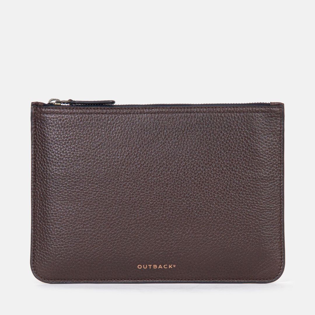Form Leather Storage Case in Brown, Full-Grain Leather