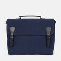 Soho Canvas Briefcase in Blue, Heavy Duty Canvas