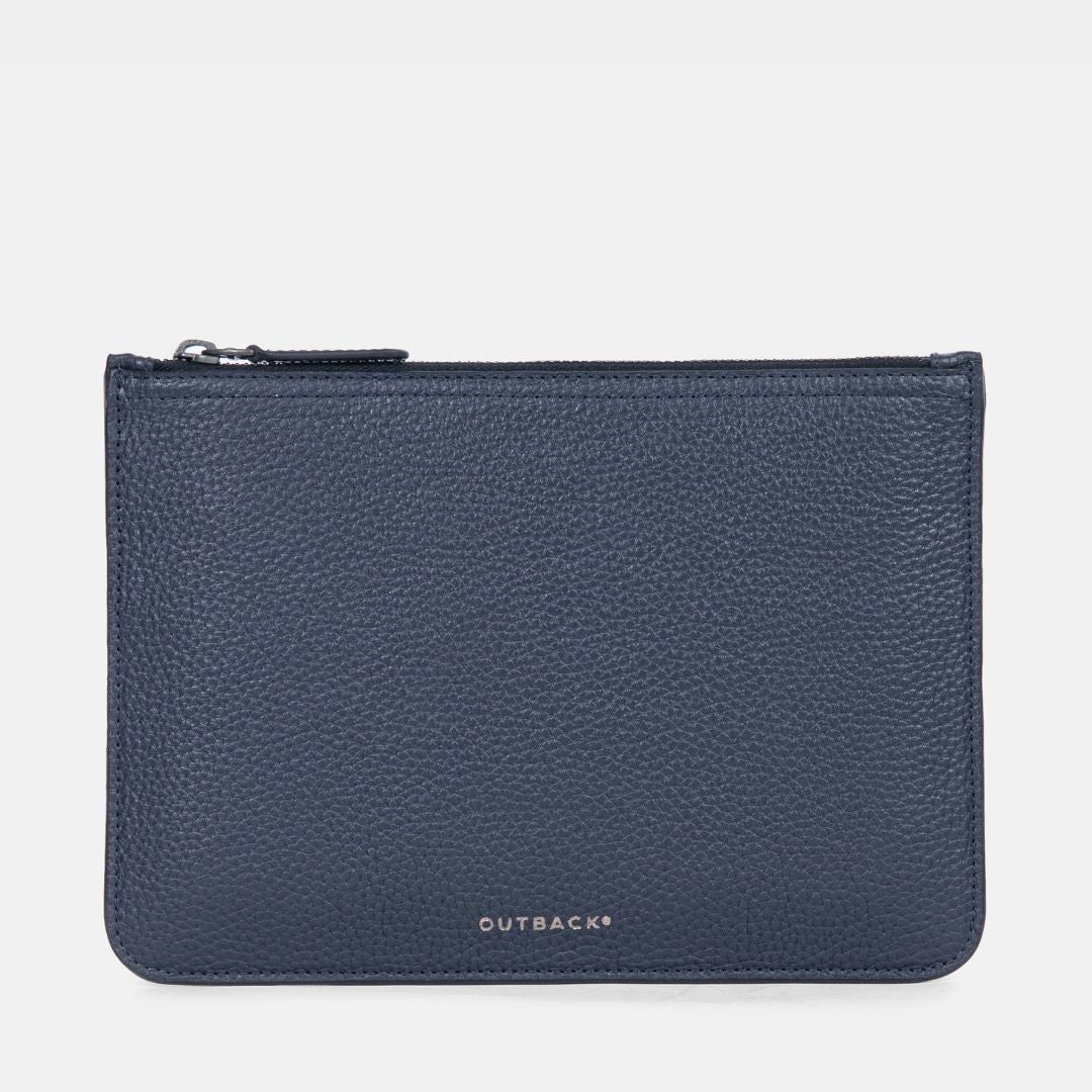 Form Leather Storage Case in Navy, Full-Grain Leather