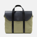 Prime Canvas Briefcase in Green, Heavy Duty Canvas