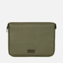 Kent Laptop Case in Olive, Full-Grain Leather