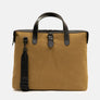 Essential Canvas Briefcase in Khaki, Heavy Duty Canvas