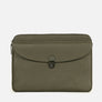 Mentor Laptop Case in Olive, Full-Grain Leather