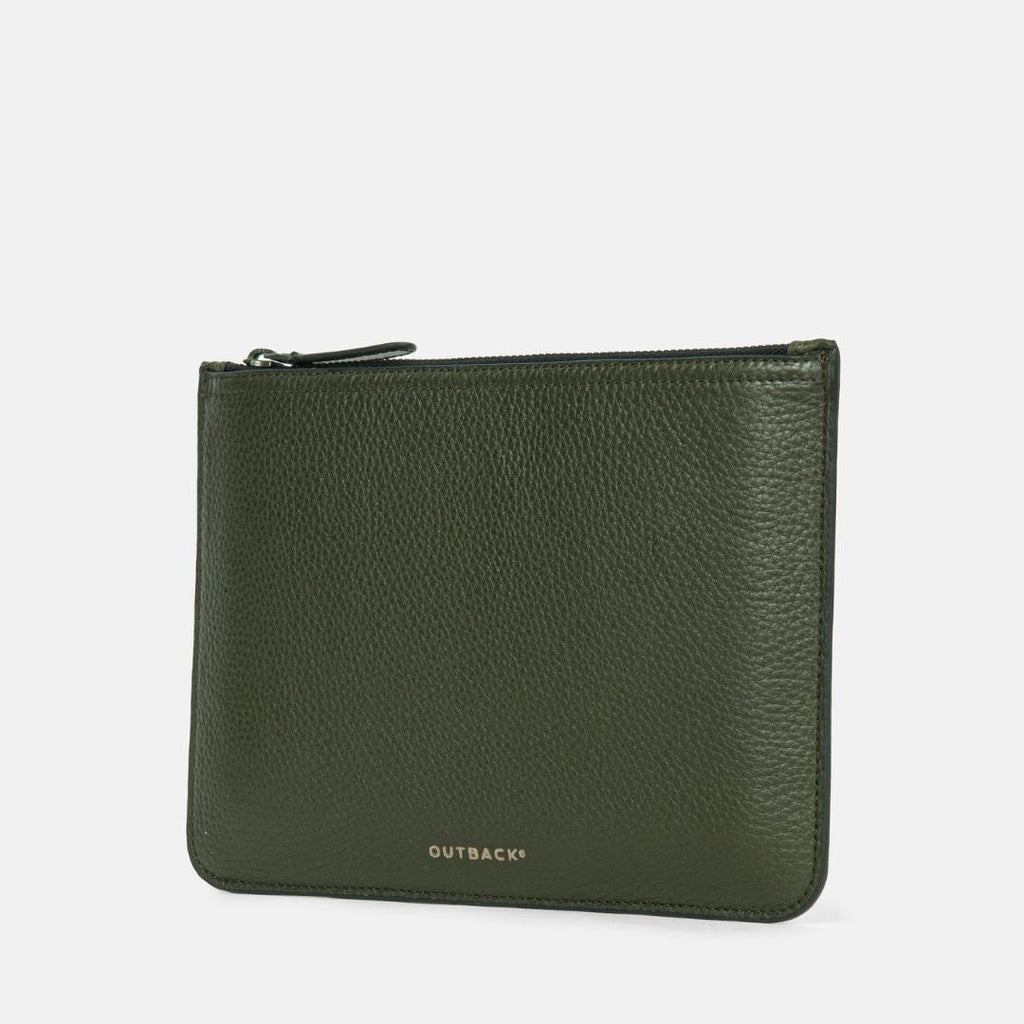 Form Leather Storage Case in Olive, Full-Grain Leather