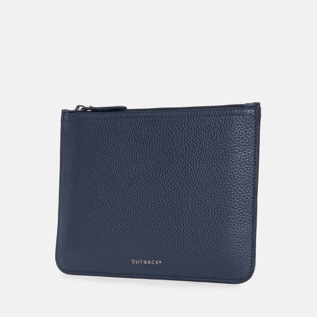 Form Leather Storage Case in Navy, Full-Grain Leather