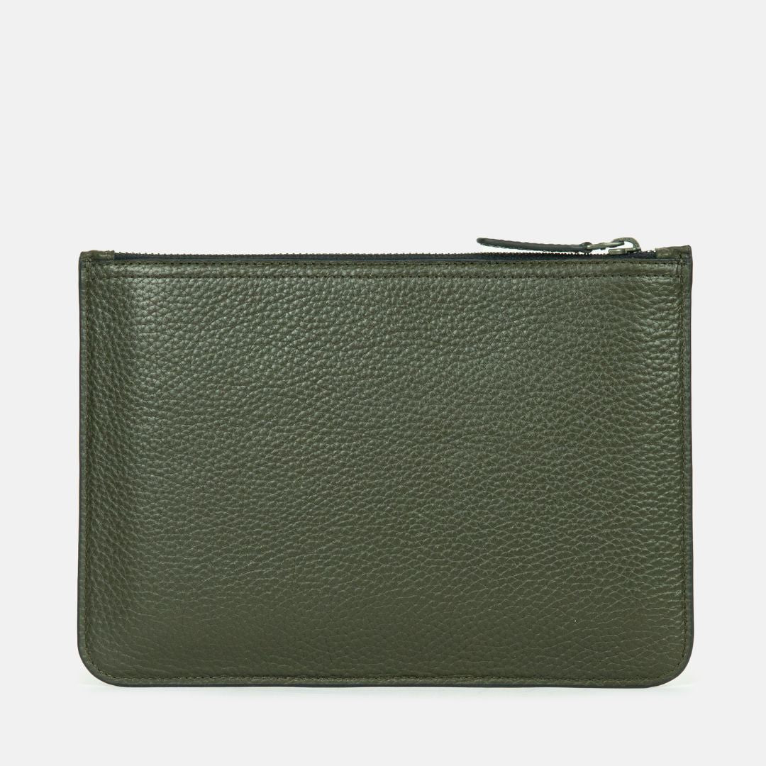 Form Leather Storage Case in Olive, Full-Grain Leather