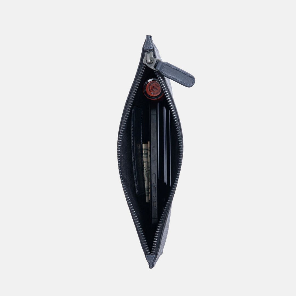 Form Leather Storage Case in Navy, Full-Grain Leather