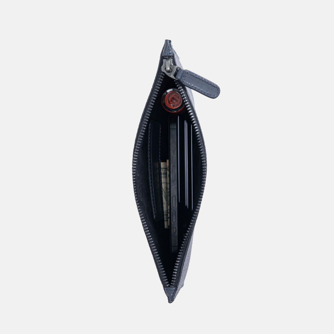 Form Leather Storage Case in Navy, Full-Grain Leather