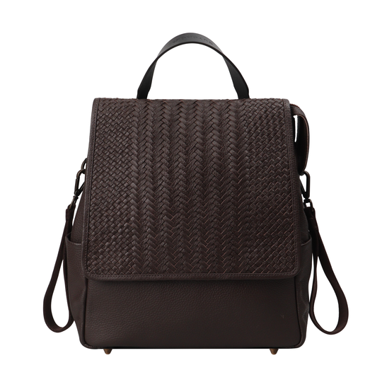 Donna Weaved Leather Diaper Bag