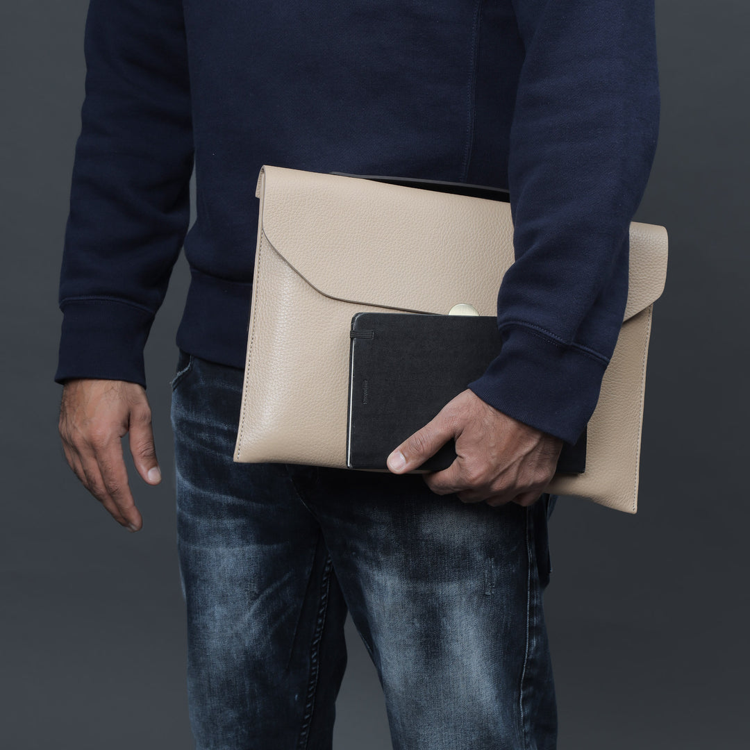 handmade leather laptop sleeve