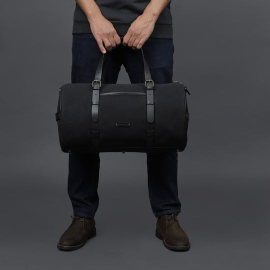 black canvas gym bag for men/women