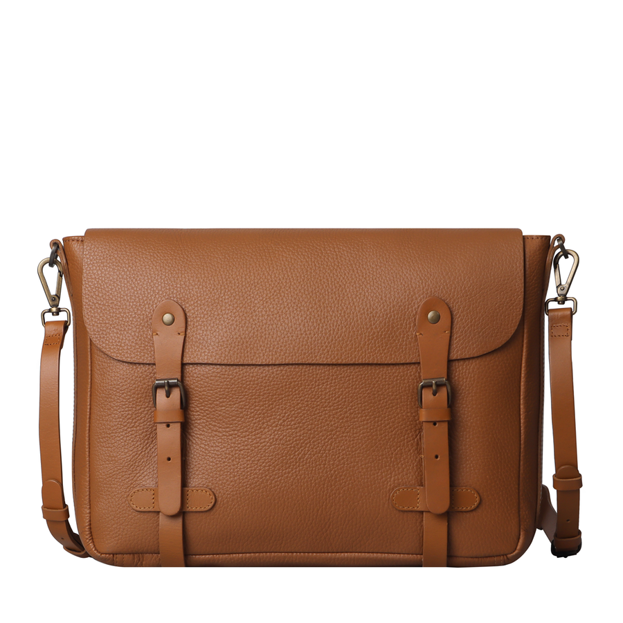 Outback - Oslo Leather Messenger Bag - Upto 16” MacBook Pro - Tan
