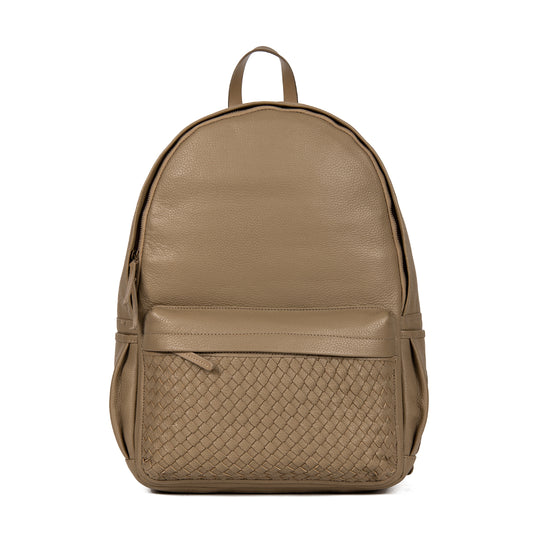Weaved Journey Leather Backpack