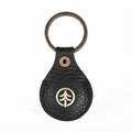 AirTag Leather Key Ring in Black