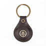 AirTag Leather Key Ring in Brown