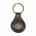 AirTag Leather Key Ring in Brown