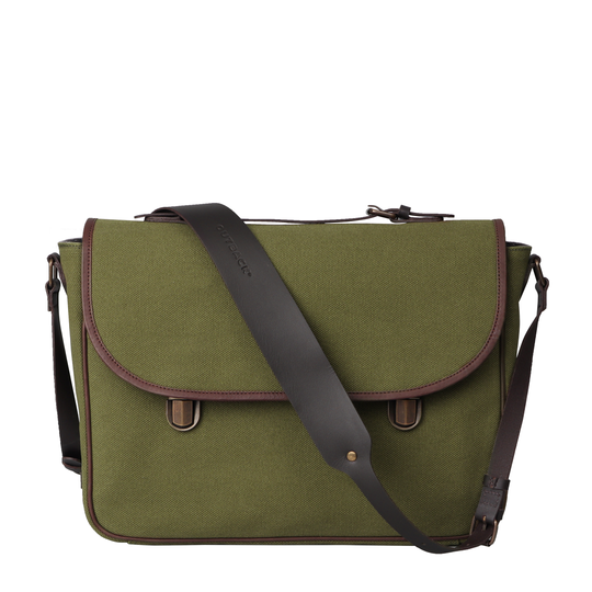 Olive canvas briefcase