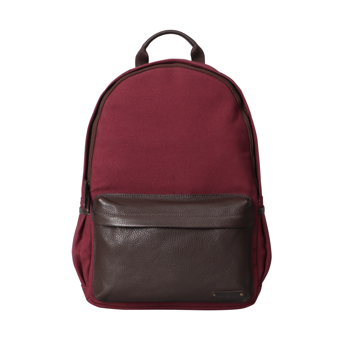 Maroon Canvas Backpack