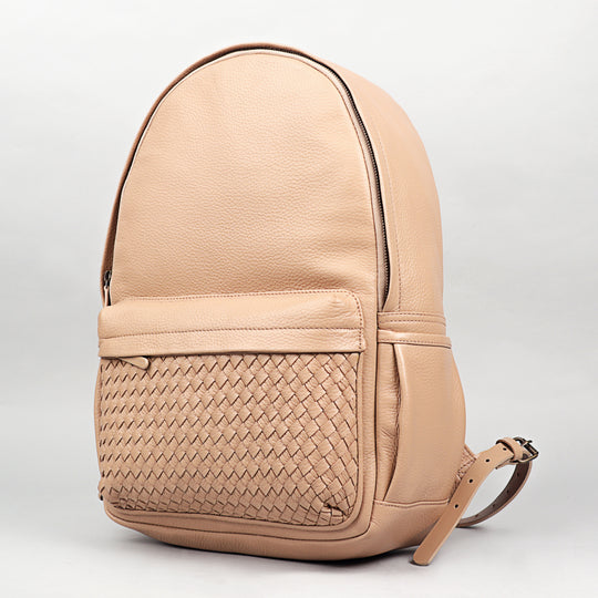 Weaved Journey Leather Backpack