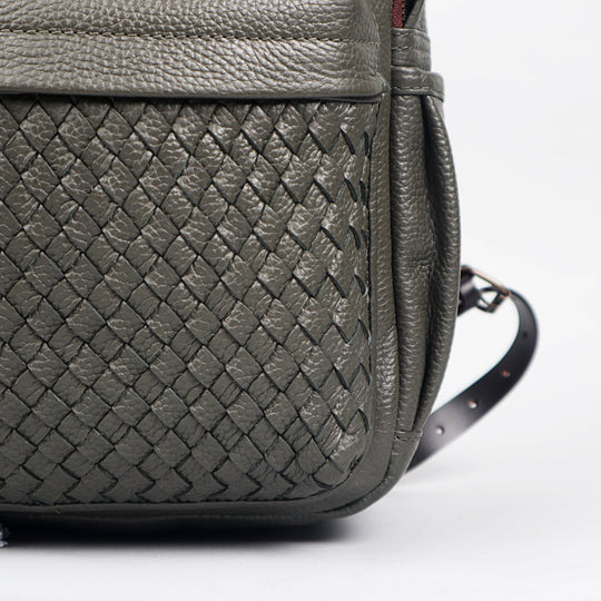 Weaved Journey Leather Backpack
