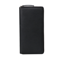 Cheque Book Leather Wallet in Black