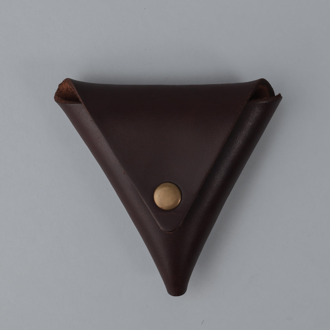 Brown leather coins pouch