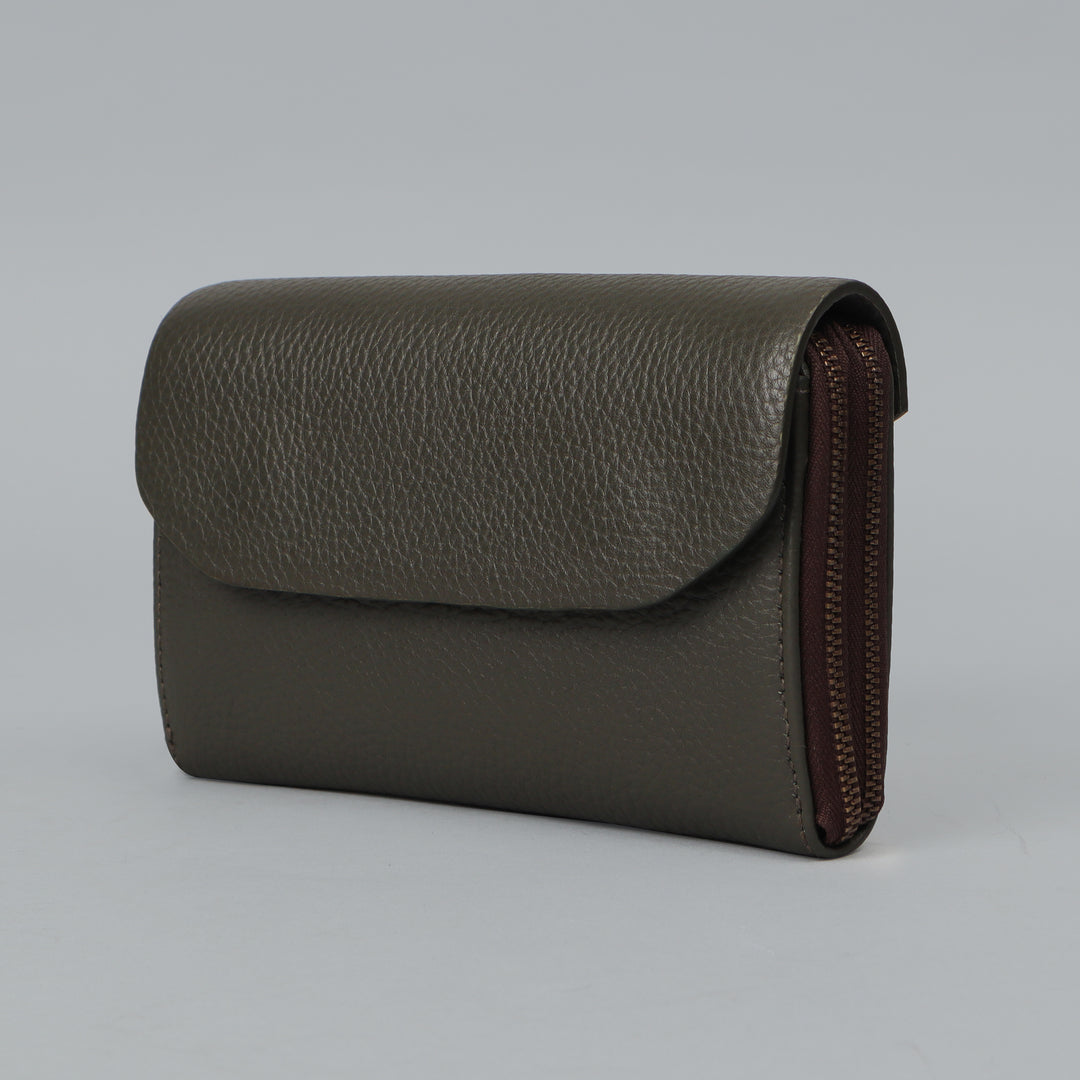 Women's Olive Leather Wallet