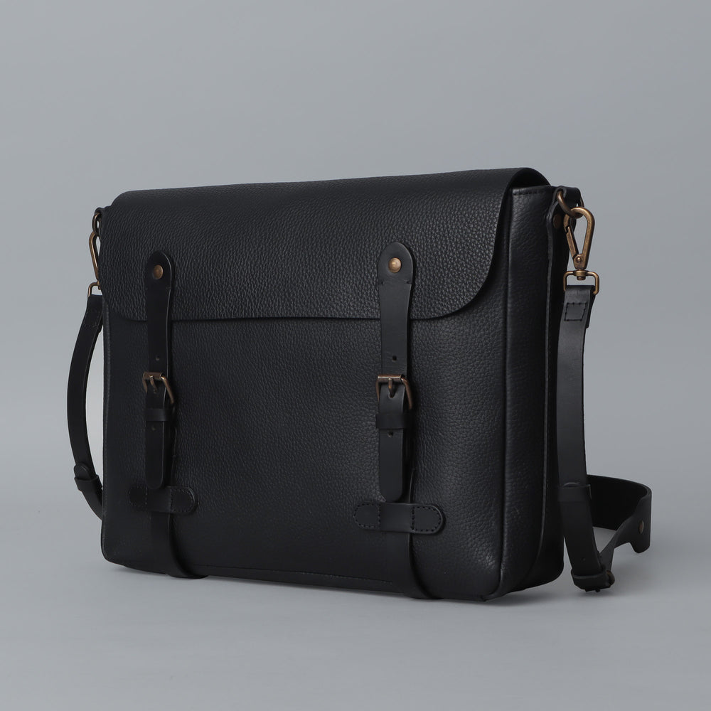 buy black leather meenger bag