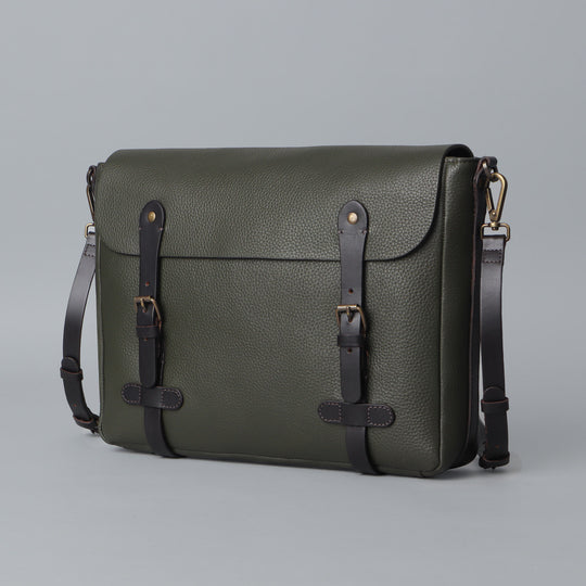 green leather bags 